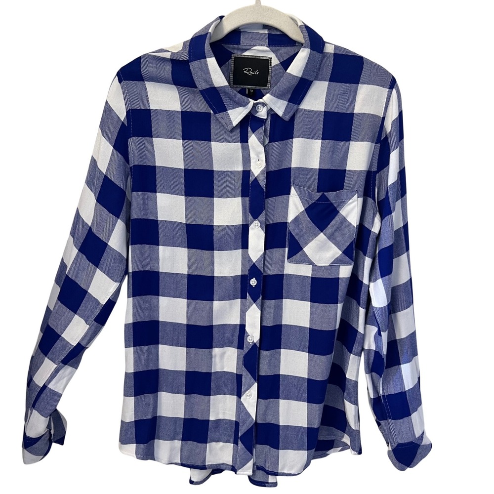 RAILS Hunter Plaid Shirt Cobalt/White Botton Down
Womens Medium